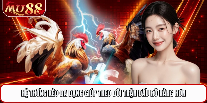Hệ thống kèo đa dạng giúp theo dõi trận đấu rõ ràng hơn